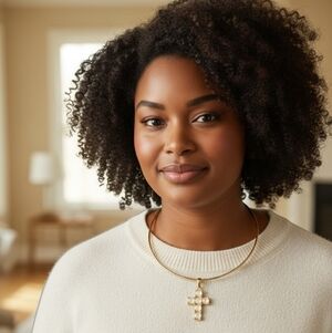 ROBERT LEE MORRIS Gold Cross Necklace